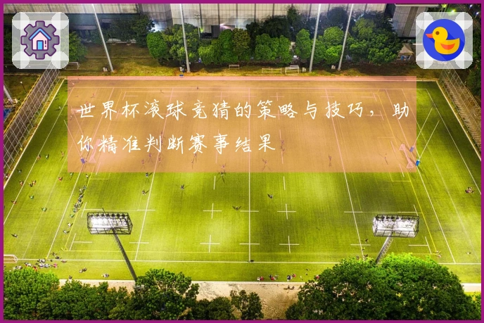 世界杯滚球竞猜的策略与技巧,助你精准判断赛事结果
